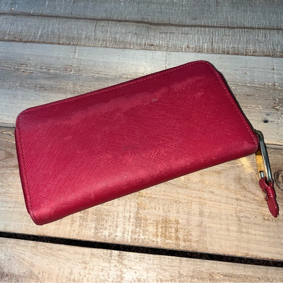 Badgley Mischka Red Leather Wallet - Picture 2 of 5